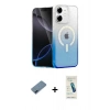MARSİLYAN™- iPhone 12 Kılıf Eksen Minimal Özel Seri - Şeffaf Pasifik Cam Ekran Koruyucu + Metal Kamera Lens Koruma Cam - MI