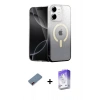 MARSİLYAN™- iPhone 12 Kılıf Eksen Minimal Özel Seri - Siyah Bilvis 5in1 3D Magic Cam Ekran Koruyucu + Metal Kamera Lens Koruma Cam - KI