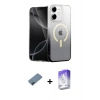 MARSİLYAN™- iPhone 12 Kılıf Eksen Minimal Özel Seri - Siyah Bilvis 5in1 3D Magic Cam Ekran Koruyucu + Metal Kamera Lens Koruma Cam - MI