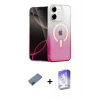 MARSİLYAN™- iPhone 12 Kılıf Eksen Minimal Özel Seri - Siyah Bilvis 5in1 3D Magic Cam Ekran Koruyucu + Metal Kamera Lens Koruma Cam - MI