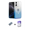 MARSİLYAN™- iPhone 12 Kılıf Eksen Minimal Özel Seri - Siyah Bilvis 5in1 3D Magic Cam Ekran Koruyucu + Pembe Shine Kamera Lens Koruma Cam