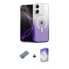 MARSİLYAN™- iPhone 12 Kılıf Eksen Minimal Özel Seri - Siyah Bilvis 5in1 3D Magic Cam Ekran Koruyucu + Pembe Shine Kamera Lens Koruma Cam
