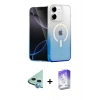 MARSİLYAN™- iPhone 12 Kılıf Eksen Minimal Özel Seri - Siyah Bilvis 5in1 3D Magic Cam Ekran Koruyucu + Raze Metal Kamera Lens - MI
