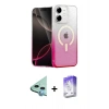 MARSİLYAN™- iPhone 12 Kılıf Eksen Minimal Özel Seri - Siyah Bilvis 5in1 3D Magic Cam Ekran Koruyucu + Raze Metal Kamera Lens - MI