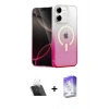 MARSİLYAN™- iPhone 12 Kılıf Eksen Minimal Özel Seri - Siyah Bilvis 5in1 3D Magic Cam Ekran Koruyucu + Kamera Lens Koruma Cam - SF