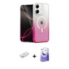 MARSİLYAN™- iPhone 12 Kılıf Eksen Minimal Özel Seri - Siyah Bilvis 5in1 5D Magic Hayalet Cam Ekran Koruyucu + Renkli Kamera Lens Koruma Cam - PE