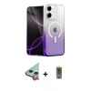MARSİLYAN™- iPhone 12 Kılıf Eksen Minimal Özel Seri - Siyah Joko Magic 5D Hayalet Cam + Raze Metal Kamera Lens - KI