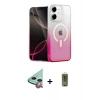 MARSİLYAN™- iPhone 12 Kılıf Eksen Minimal Özel Seri - Siyah Joko Magic 5D Hayalet Cam + Raze Metal Kamera Lens - KI