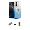MARSİLYAN™- iPhone 12 Kılıf Eksen Minimal Özel Seri - Siyah Joko Magic 5D Hayalet Cam + Shine Kamera Lens Koruma Cam - PE