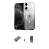 MARSİLYAN™- iPhone 12 Kılıf Eksen Minimal Özel Seri - Siyah Joko Magic 5D Hayalet Cam + Shine Kamera Lens Koruma Cam - SABE