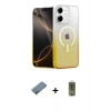 MARSİLYAN™- iPhone 12 Kılıf Eksen Minimal Özel Seri - Siyah Joko Magic 5D Hayalet Cam + Shine Kamera Lens Koruma Cam - PE