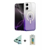 MARSİLYAN™- iPhone 12 Kılıf Eksen Minimal Özel Seri - Siyah Polymer Nano Ekran Koruyucu + Raze Metal Kamera Lens - MI