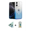 MARSİLYAN™- iPhone 12 Kılıf Eksen Minimal Özel Seri - Siyah Polymer Nano Ekran Koruyucu + Raze Metal Kamera Lens - MI