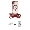 MARSİLYAN™- iPhone 12 Kılıf Eksen Özel Seri - Şeffaf Pasifik Cam Ekran Koruyucu + Renkli Kamera Lens Koruma Cam - SI