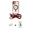 MARSİLYAN™- iPhone 12 Kılıf Eksen Özel Seri - Şeffaf Pasifik Cam Ekran Koruyucu + Renkli Kamera Lens Koruma Cam - PE
