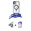 MARSİLYAN™- iPhone 12 Kılıf Eksen Özel Seri - Siyah Bilvis 5in1 3D Magic Cam Ekran Koruyucu + Raze Metal Kamera Lens - KI
