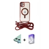 MARSİLYAN™- iPhone 12 Kılıf Eksen Özel Seri - Siyah Bilvis 5in1 3D Magic Cam Ekran Koruyucu + Raze Metal Kamera Lens - MI