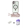 MARSİLYAN™- iPhone 12 Kılıf Eksen Özel Seri - Siyah Bilvis 5in1 3D Magic Cam Ekran Koruyucu + Renkli Kamera Lens Koruma Cam - SI