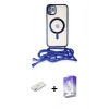 MARSİLYAN™- iPhone 12 Kılıf Eksen Özel Seri - Siyah Bilvis 5in1 3D Magic Cam Ekran Koruyucu + Renkli Kamera Lens Koruma Cam - SI