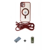 MARSİLYAN™- iPhone 12 Kılıf Eksen Özel Seri - Siyah Joko Magic 5D Hayalet Cam + Metal Kamera Lens Koruma Cam - GD