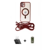 MARSİLYAN™- iPhone 12 Kılıf Eksen Özel Seri - Siyah Joko Magic 5D Hayalet Cam + Kamera Lens Koruma Cam - SF