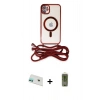 MARSİLYAN™- iPhone 12 Kılıf Eksen Özel Seri - Siyah Joko Magic 5D Hayalet Cam + Rainbow Kamera Lens Koruma Cam - YL