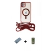 MARSİLYAN™- iPhone 12 Kılıf Eksen Özel Seri - Siyah Joko Magic 5D Hayalet Cam + Shine Kamera Lens Koruma Cam - MI