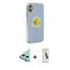 MARSİLYAN™- iPhone 12 Kılıf İz Form Serisi - Şeffaf Pasifik Cam Ekran Koruyucu + Raze Metal Kamera Lens - MI
