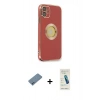 MARSİLYAN™- iPhone 12 Kılıf İz Form Serisi - Şeffaf Pasifik Cam Ekran Koruyucu + Shine Kamera Lens Koruma Cam - MI