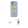 MARSİLYAN™- iPhone 12 Kılıf İz Form Serisi - Şeffaf Pasifik Cam Ekran Koruyucu + Renkli Kamera Lens Koruma Cam - SI