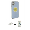 MARSİLYAN™- iPhone 12 Kılıf İz Form Serisi - Şeffaf Pasifik Cam Ekran Koruyucu + Renkli Kamera Lens Koruma Cam - TU