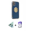 MARSİLYAN™- iPhone 12 Kılıf İz Form Serisi - Siyah Bilvis 5in1 3D Magic Cam Ekran Koruyucu + Raze Metal Kamera Lens - MI