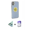 MARSİLYAN™- iPhone 12 Kılıf İz Form Serisi - Siyah Bilvis 5in1 3D Magic Cam Ekran Koruyucu + Raze Metal Kamera Lens - MI