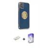 MARSİLYAN™- iPhone 12 Kılıf İz Form Serisi - Siyah Bilvis 5in1 3D Magic Cam Ekran Koruyucu + Sarı Renkli Kamera Lens Koruma Cam