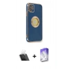 MARSİLYAN™- iPhone 12 Kılıf İz Form Serisi - Siyah Bilvis 5in1 3D Magic Cam Ekran Koruyucu + Kamera Lens Koruma Cam - SF