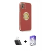 MARSİLYAN™- iPhone 12 Kılıf İz Form Serisi - Siyah Bilvis 5in1 3D Magic Cam Ekran Koruyucu + Kamera Lens Koruma Cam - SF