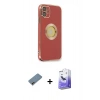 MARSİLYAN™- iPhone 12 Kılıf İz Form Serisi - Siyah Bilvis 5in1 5D Magic Hayalet Cam Ekran Koruyucu + Shine Kamera Lens Koruma Cam - GD