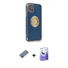 MARSİLYAN™- iPhone 12 Kılıf İz Form Serisi - Siyah Bilvis 5in1 5D Magic Hayalet Cam Ekran Koruyucu + Shine Kamera Lens Koruma Cam - GD