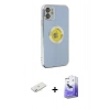 MARSİLYAN™- iPhone 12 Kılıf İz Form Serisi - Siyah Bilvis 5in1 5D Magic Hayalet Cam Ekran Koruyucu + Renkli Kamera Lens Koruma Cam - SI