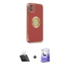 MARSİLYAN™- iPhone 12 Kılıf İz Form Serisi - Siyah Bilvis 5in1 5D Magic Hayalet Cam Ekran Koruyucu + Kamera Lens Koruma Cam - SF