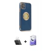 MARSİLYAN™- iPhone 12 Kılıf İz Form Serisi - Siyah Bilvis 5in1 5D Magic Hayalet Cam Ekran Koruyucu + Kamera Lens Koruma Cam - SF