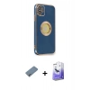 MARSİLYAN™- iPhone 12 Kılıf İz Form Serisi - Siyah Bilvis 5in1 5D Magic Hayalet Cam Ekran Koruyucu + Shine Kamera Lens Koruma Cam - SABE