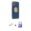 MARSİLYAN™- iPhone 12 Kılıf İz Form Serisi - Siyah Bilvis 5in1 5D Magic Hayalet Cam Ekran Koruyucu + Renkli Kamera Lens Koruma Cam - TU