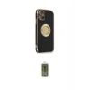 MARSİLYAN™- iPhone 12 Kılıf İz Form Serisi - Siyah Joko Magic 5D Hayalet Cam