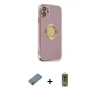 MARSİLYAN™- iPhone 12 Kılıf İz Form Serisi - Siyah Joko Magic 5D Hayalet Cam + Shine Kamera Lens Koruma Cam - GI