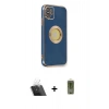 MARSİLYAN™- iPhone 12 Kılıf İz Form Serisi - Siyah Joko Magic 5D Hayalet Cam + Kamera Lens Koruma Cam - SF