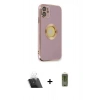 MARSİLYAN™- iPhone 12 Kılıf İz Form Serisi - Siyah Joko Magic 5D Hayalet Cam + Kamera Lens Koruma Cam - SF