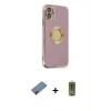 MARSİLYAN™- iPhone 12 Kılıf İz Form Serisi - Siyah Joko Magic 5D Hayalet Cam + Metal Kamera Lens Koruma Cam - KI