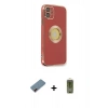 MARSİLYAN™- iPhone 12 Kılıf İz Form Serisi - Siyah Joko Magic 5D Hayalet Cam + Metal Kamera Lens Koruma Cam - KI