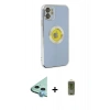 MARSİLYAN™- iPhone 12 Kılıf İz Form Serisi - Siyah Joko Magic 5D Hayalet Cam + Raze Metal Kamera Lens - MI